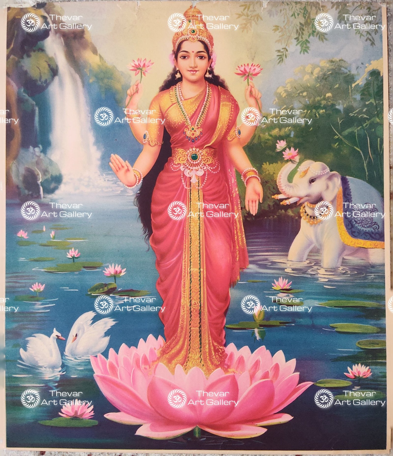 Artist C.Kondiahraju Antique vintage Print - Thevar Art Gallery
