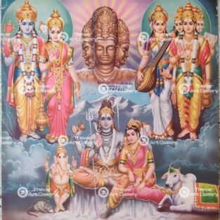 Artist C.Kondiahraju Antique vintage Print - Thevar Art Gallery