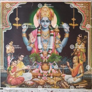 Artist C.Kondiahraju Antique vintage Print - Thevar Art Gallery