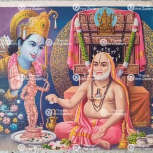Artist C.Kondiahraju Antique vintage Print - Thevar Art Gallery