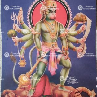 Artist C.Kondiahraju Antique vintage Print - Thevar Art Gallery