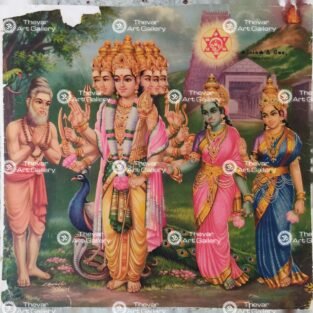Artist C.Kondiahraju Antique vintage Print - Thevar Art Gallery