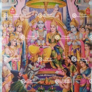 Artist C.Kondiahraju Antique vintage Print - Thevar Art Gallery
