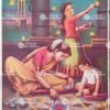 Women drawing Kolam