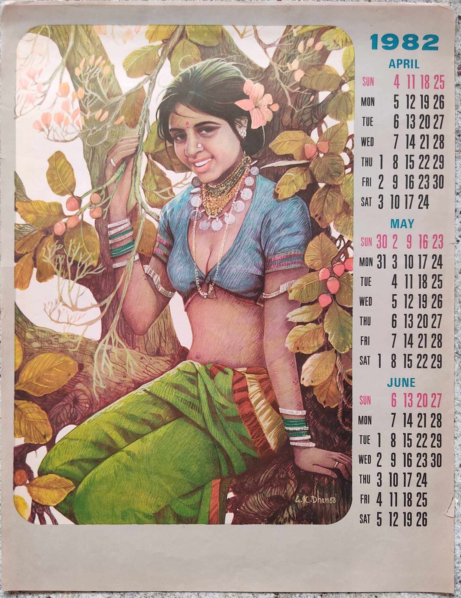 Calender Print 1982 (set of 4) - Image 2