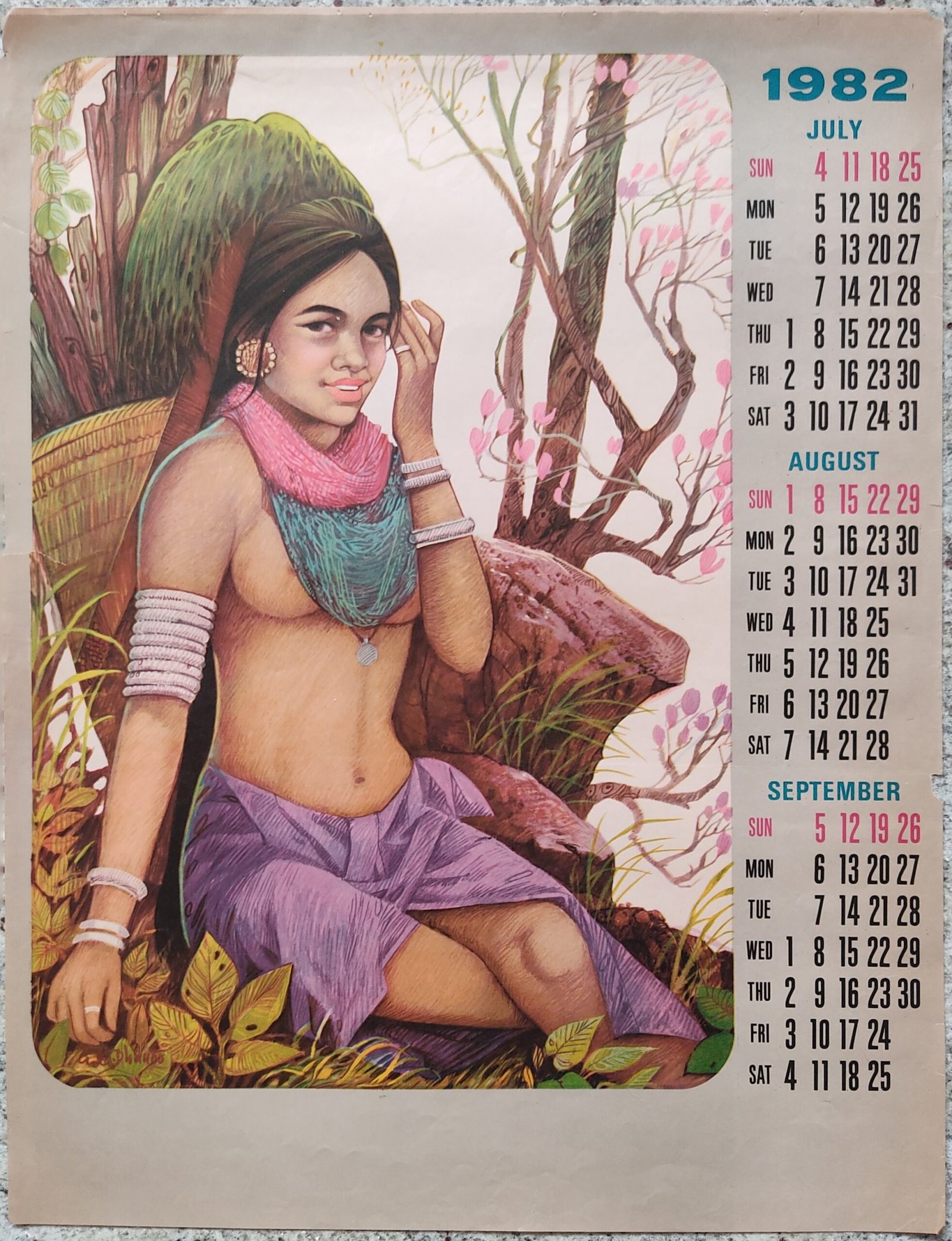 Calender Print 1982 (set of 4) - Image 3