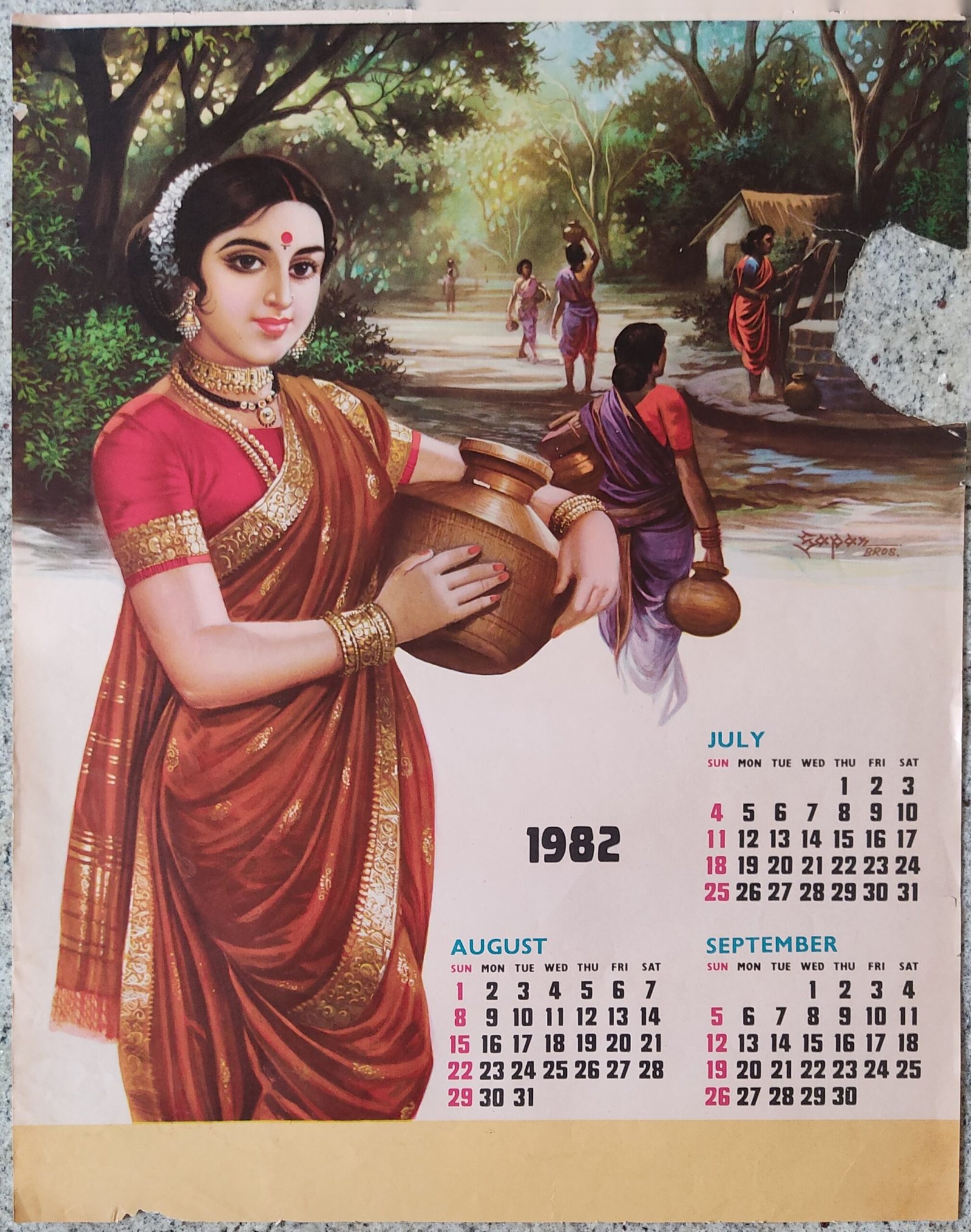 Calender Print 1982 | Traditional Life (set of 4) - Image 3