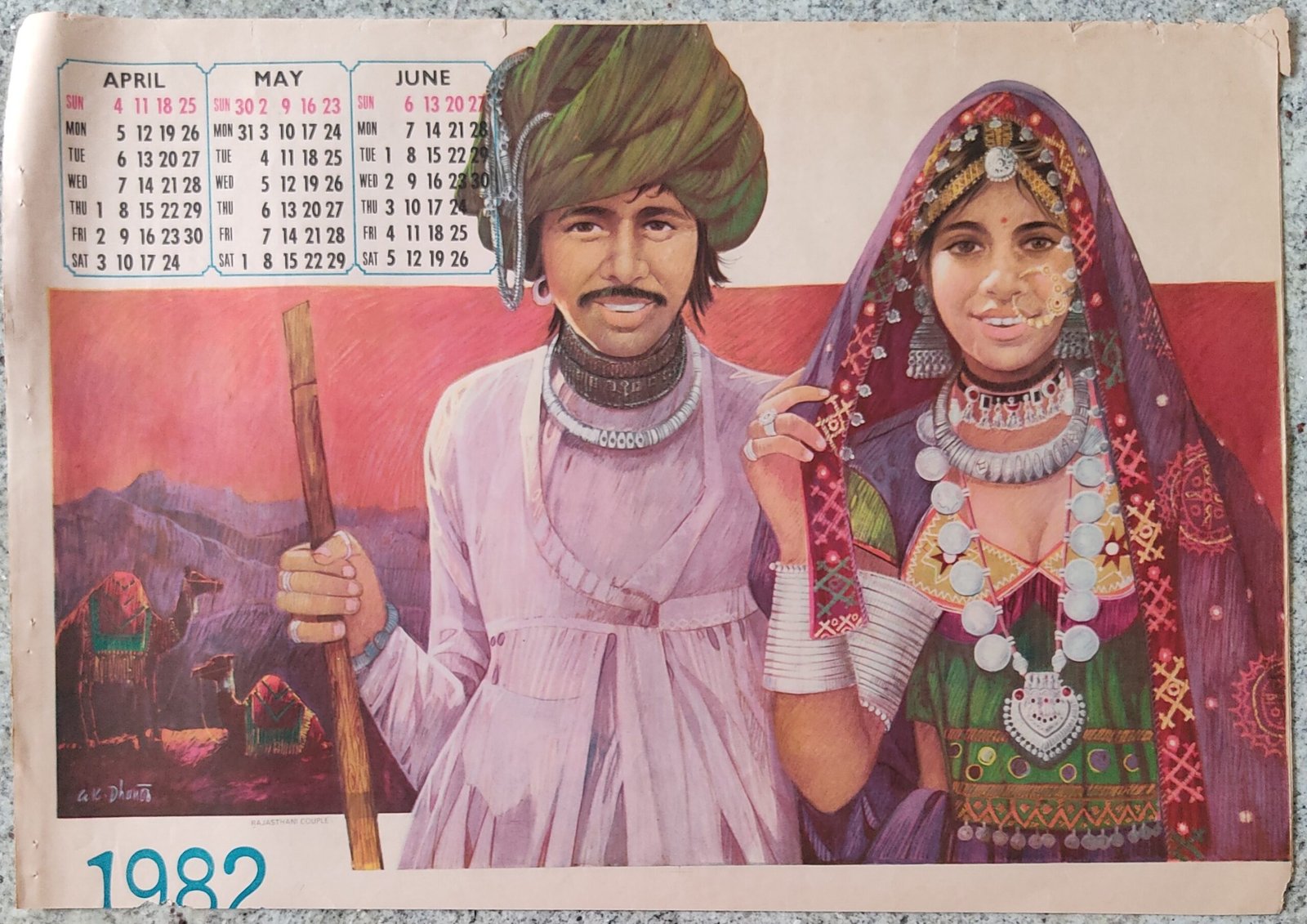 Calender Print 1982 (set of 4) - Image 2