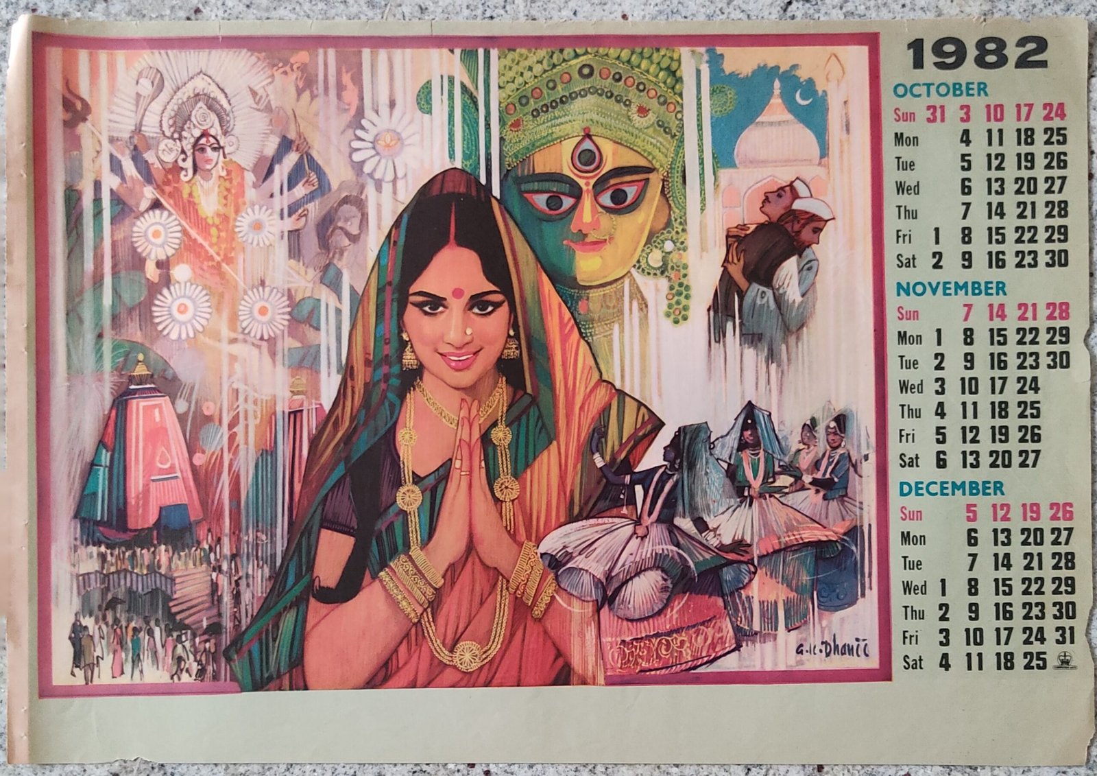 Calender Print 1982 (set of 4) - Image 4