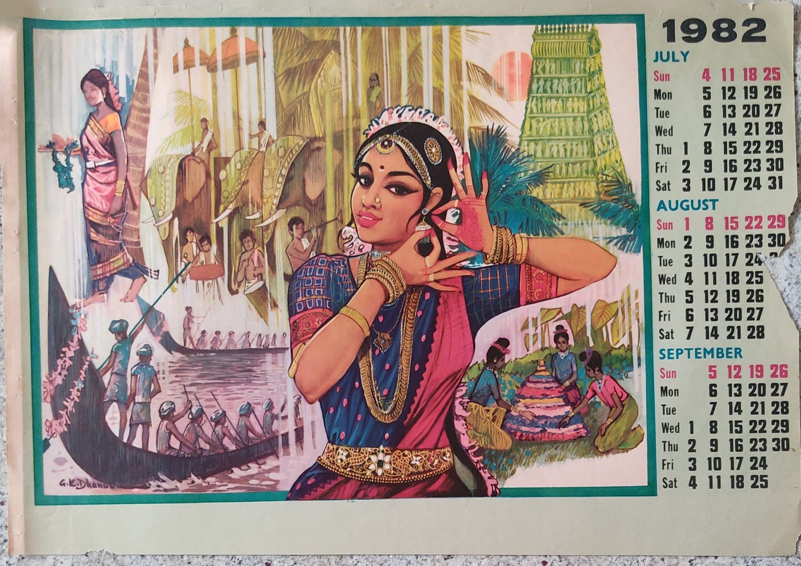 Calender Print 1982 (set of 4) - Image 3