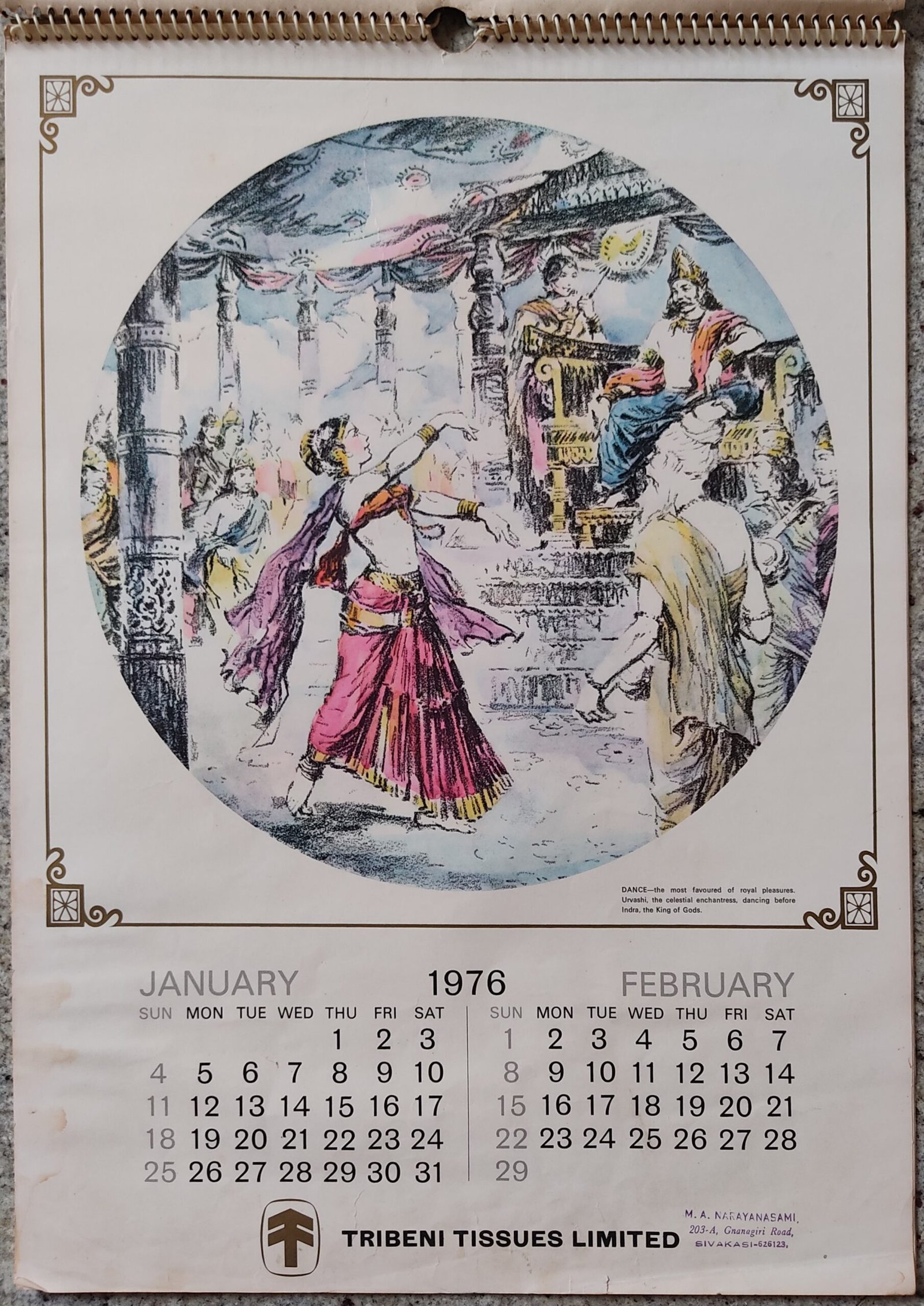Calender Print 1976 (set of 6)